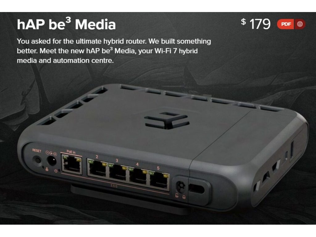 MikroTik hAP be³ Media: More Than a Wi-Fi 7 Router