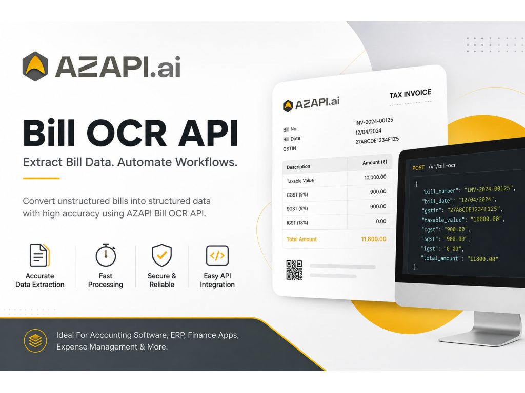 How Bill OCR API Technology Simplifies Automated Document Processing