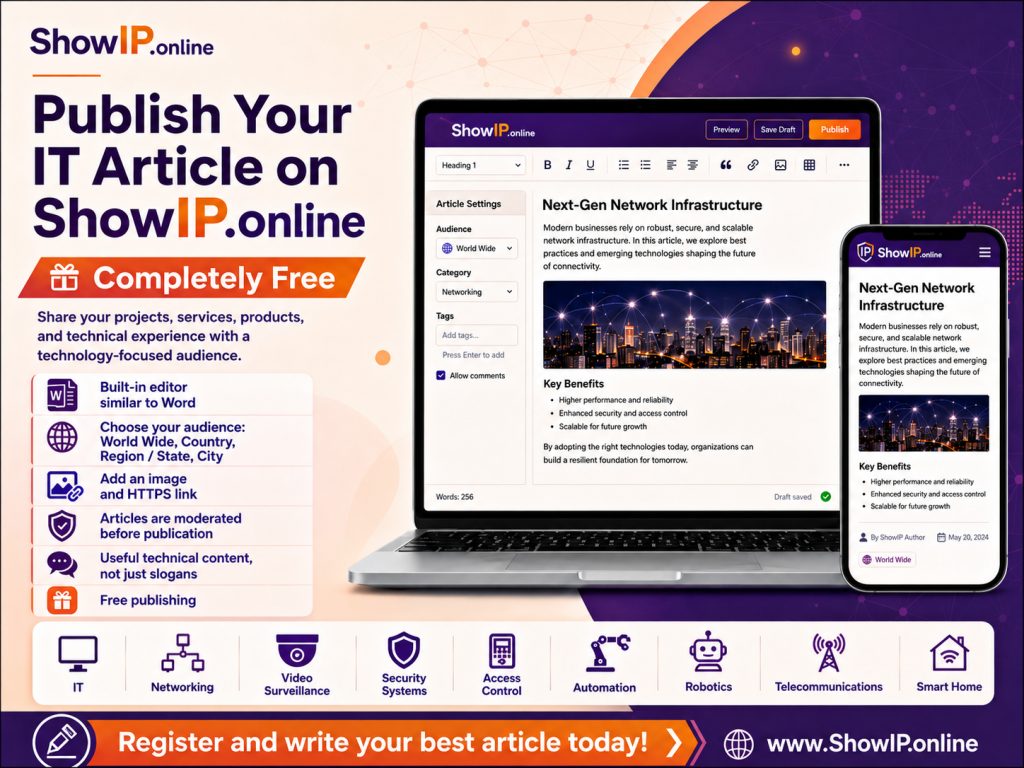 Publish Your IT Article on ShowIP.online — Completely Free
